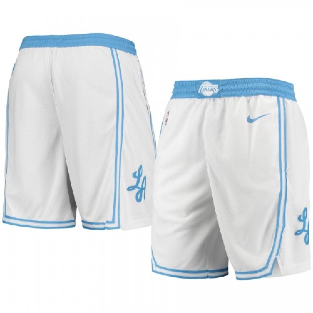 Men's Los Angeles Lakers White 2020/21 Swingman Short - City Edition-Pro Kit Vault | Brand New 26/27 Sports Jerseys